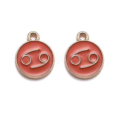 Alloy Enamel Pendants ENAM-S124-01B-12D-1