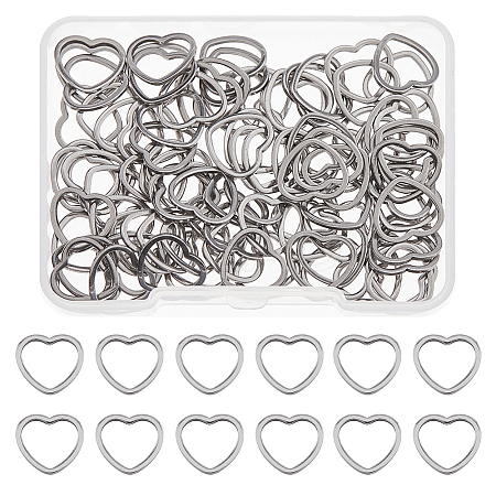 100Pcs 304 Stainless Steel Linking Ring STAS-DC0016-07-1