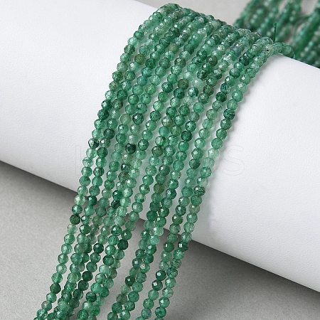Natural Fuchsite Beads Strands G-C009-A27-01-1