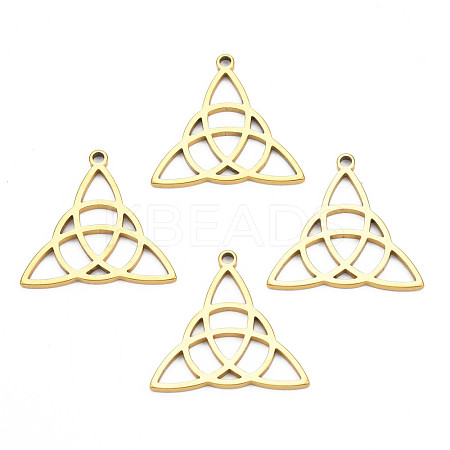 Ion Plating(IP) 201 Stainless Steel Pendants STAS-T063-166G-1