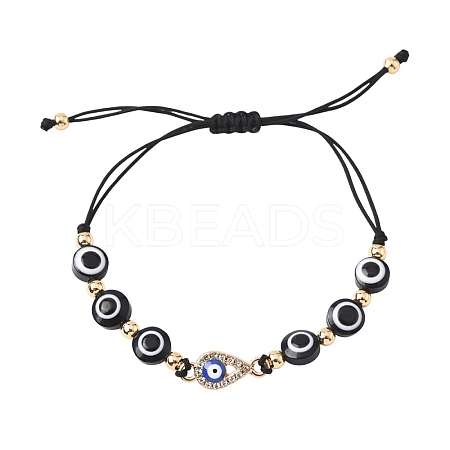 Resin Evil Eye Braided Bead Bracelets for Women BJEW-FS00018-07-1
