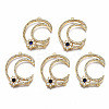 Brass Micro Pave Cubic Zirconia Links Connectors KK-Q277-044-NF-1