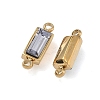 Birthstone 304 Stainless Steel Rhinestone Connector Charms STAS-L022-576G-04-2