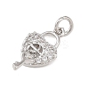 Brass Micro Pave Cubic Zirconia Charms KK-G544-13P-2