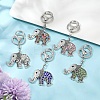 Alloy Rhinestone Keychain KEYC-YW00178-01-4