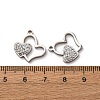304 Stainless Steel Clay Rhinestone Pendants STAS-P406-17G-P-3