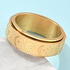Star & Moon & Sun 304 Stainless Steel Rotatable Finger Ring PW-WG61315-09-3