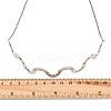 304 Stainless Steel Wavy Line Choker Slider Necklaces NJEW-Z106-01P-5