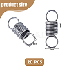 20Pcs Stainless Steel Coil Cord Ends STAS-FH0002-39-2