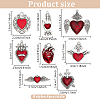 32Pcs 8 Styles Rack Plating Alloy Enamel Pendants FIND-HY0004-25-2