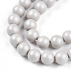 Baking Paint Pearlized Glass Pearl Bead Strands HY-N002-5mm-B05-4