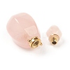 Faceted Natural Rose Quartz Pendants G-H252-B04-3