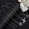 30Pcs 304 Stainless Steel Flat Cable Chain Necklaces Set for Men Women STAS-BBC0004-99B-4