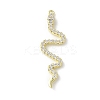 Brass Micro Pave Clear Cubic Zirconia Pendants KK-S505-03G-03-1