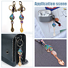 6Pcs 6 Styles Coppwer Wire Wrapped Natural Amethyst & Rose Quartz Wrapped Alloy Spoon Big Pendants PALLOY-GA00012-5