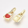 Brass Micro Pave Cubic Zirconia Charms ZIRC-S061-104-2