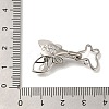 Brass Shell Fold Over Clasps KK-K389-133P-3