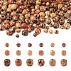 300Pcs 3 Style Wooden Beads WOOD-PJ0001-04-10