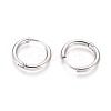 Tarnish Resistant 304 Stainless Steel Huggie Hoop Earrings LS-EJEW-F111B-17mm-P-2