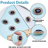 4Pcs 1-Hole Alloy Glass Shank Buttons FIND-DR0001-99B-3