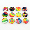 Half Round/Dome Mix Photo Glass Flatback Cabochons for DIY Projects GGLA-Q037-8mm-06-1