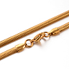 304 Stainless Steel Snake Chain Necklaces STAS-M174-006G-1