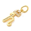 Brass Micro Pave Cubic Zirconia Pendants KK-M273-01G-H-2