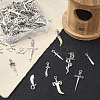100Pcs 10 Styles Tibetan Style Alloy Connector Charms TIBEP-CJ0003-38-5