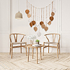 Bohemian Hand-woven Cotton Rope Leaf Tassel with Wood Beads Wall Hanging Ornaments FIND-WH20019-136B-03-4