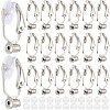 36Pcs Brass Clip-on Earring Converters Findings KK-SP0001-10P-1