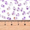 Spray Painted with Glitter Powder Glass Seed Beads SEED-T007-09B-4