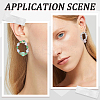 20Pcs 2 Style Brass Stud Earring Findings EJEW-BBC0001-24S-5