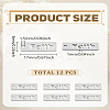 12Pcs Non-Tarnish 304 Stainless Steel Pendants STAS-LP0003-08P-02-2