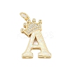 Brass Micro Pave Cubic Zirconia Pendants KK-I723-50G-02-2
