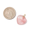3Pcs 3 Styles Opalite & Cherry Quartz Glass & Natural Rose Quartz Pendants PALLOY-JF04933-3