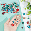 64Pcs 32 Styles Octagon/Teardrop/Horse Eye Sew on Rhinestone RGLA-DC0001-02-3
