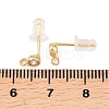 Brass Clear Cubic Zirconia Stud Earring Findings LS-EJEW-A155-03B-G-2