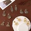 Eco-Friendly Teardrop Iron Pendants Dangle Earrings EJEW-PH01401-03-2