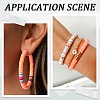 3 Strands Flat Round Handmade Polymer Clay Beads CLAY-SC0001-69B-5