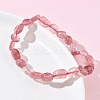 Natural Strawberry Quartz Beads Stretch Bracelets for Women BJEW-Z158-02D-01-3