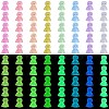 80Pcs 8 Colors Luminous Resin Doll Ornaments RESI-SZ0003-49-1