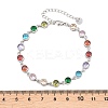 304 Stainless Steel Pave Colorful Cubic Zirconia Tennis Bracelets for Women BJEW-T023-02D-P-3