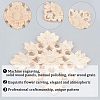 Natural Solid Wood Carved Onlay Applique Craft WOOD-WH0101-59-5
