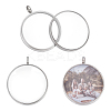 2Pcs 304 Stainless Stee Locket Pendants STAS-UN0064-13P-1