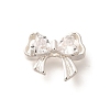 Brass Micro Pave Cubic Zirconia Beads KK-C085-09S-1