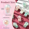 10Pcs Milk Tea Cup Theme Opaque Acrylic Pendants OACR-CJ0002-31-2