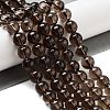 Natural Smoky Quartz Round Beads Strands X-G-E329-8mm-38A-2