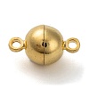 Brass Magnetic Clasps with Loops PALLOY-MC043-3G-2