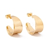 Ion Plating(IP) 304 Stainless Steel Chunky C-shape Stud Earrings EJEW-P198-09G-1