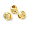 Rack Plating Brass Micro Pave Cubic Zirconia European Beads KK-F854-02G-02-3